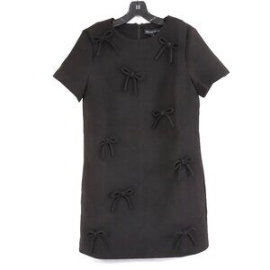 NWT English Factory Bow Detailed Mini Dress in Black Size Small